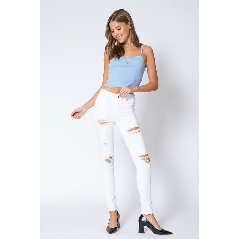 KanCan High Rise Super Skinny White Jeans